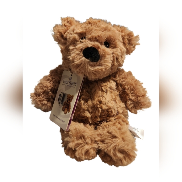 Warmies Brown Curly Bear Junior - Picture 10 of 14